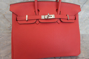 HERMES／エルメス バーキン25 トゴ ブーゲンビリア ハンドバッグ 700050035