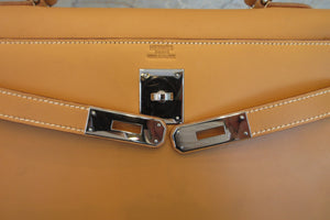 HERMES／エルメス ケリー32 ボックスカーフ ナチュラルサブレ □E刻印 ショルダーバッグ 700070291