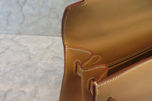 HERMES／エルメス ケリー32 ボックスカーフ ナチュラルサブレ □E刻印 ショルダーバッグ 700070291