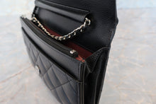 Load image into Gallery viewer, CHANEL Matelasse chain wallet Caviar skin Black/Silver hadware Shoulder bag 700010150
