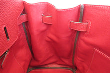 Load image into Gallery viewer, HERMES BIRKIN 35 Clemence leather Rouge casaque □P Engraving Hand bag 700070083
