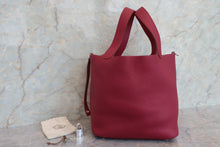 Load image into Gallery viewer, HERMES PICOTIN LOCK MM Clemence leather Ruby □N Engraving Hand bag 700050139
