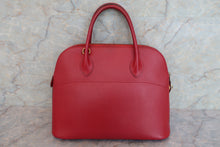 Load image into Gallery viewer, HERMES BOLIDE 35 Fjord leather Rouge vif 〇X Engraving Shoulder bag 600080030
