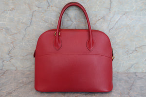 HERMES BOLIDE 35 Fjord leather Rouge vif 〇X刻印 Shoulder bag 600080030