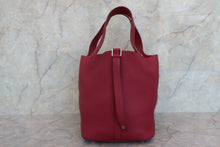 Load image into Gallery viewer, HERMES PICOTIN LOCK MM Clemence leather Ruby □N Engraving Hand bag 700050139
