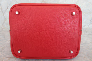 HERMES／エルメス ピコタンロックＭＭ トリヨンクレマンス ルージュカザック □Q刻印 ハンドバッグ 700070100