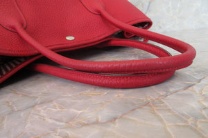 HERMES／エルメス ガーデンパーティPM バックルの工房 ネゴンダ ルージュカザック A刻印 トートバッグ 700050255