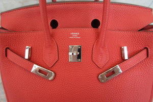 HERMES／エルメス バーキン25 トゴ ブーゲンビリア ハンドバッグ 700050035