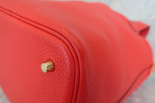 將圖片載入圖庫檢視器 HERMES／エルメス ピコタンロックＭＭ トリヨンクレマンス ルージュクー A刻印 ハンドバッグ 700060297
