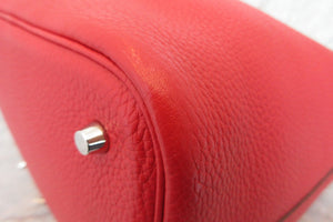 HERMES／エルメス ピコタンロックＭＭ トリヨンクレマンス ルージュカザック □Q刻印 ハンドバッグ 700070100