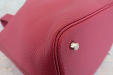 Load image into Gallery viewer, HERMES PICOTIN LOCK MM Clemence leather Ruby □N Engraving Hand bag 700050139
