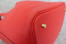 將圖片載入圖庫檢視器 HERMES／エルメス ピコタンロックＭＭ トリヨンクレマンス ルージュクー A刻印 ハンドバッグ 700060297

