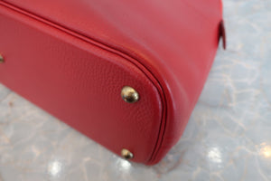 HERMES BOLIDE 35 Fjord leather Rouge vif 〇X刻印 Shoulder bag 600080030