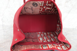 HERMES／エルメス ガーデンパーティPM バックルの工房 ネゴンダ ルージュカザック A刻印 トートバッグ 700050255