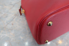 Load image into Gallery viewer, HERMES BOLIDE 35 Fjord leather Rouge vif 〇X Engraving Shoulder bag 600080030
