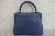 将图片加载到图库查看器，HERMES KELLY 25 Chevre myzore goatskim Blue □K刻印 Shoulder bag 600100075
