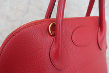 Load image into Gallery viewer, HERMES BOLIDE 35 Fjord leather Rouge vif 〇X Engraving Shoulder bag 600080030
