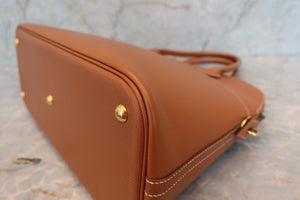 HERMES BOLIDE 35 Graine Couchevel leather Gold 〇U Engraving Hand bag 700060204