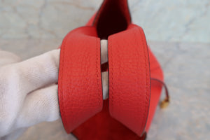 HERMES／エルメス ピコタンロックＭＭ トリヨンクレマンス ルージュクー A刻印 ハンドバッグ 700060297