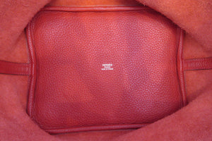HERMES／エルメス ピコタンロックＭＭ トリヨンクレマンス ルージュカザック □Q刻印 ハンドバッグ 700070100