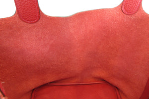 HERMES／エルメス ピコタンロックＭＭ トリヨンクレマンス ルージュカザック □Q刻印 ハンドバッグ 700070100