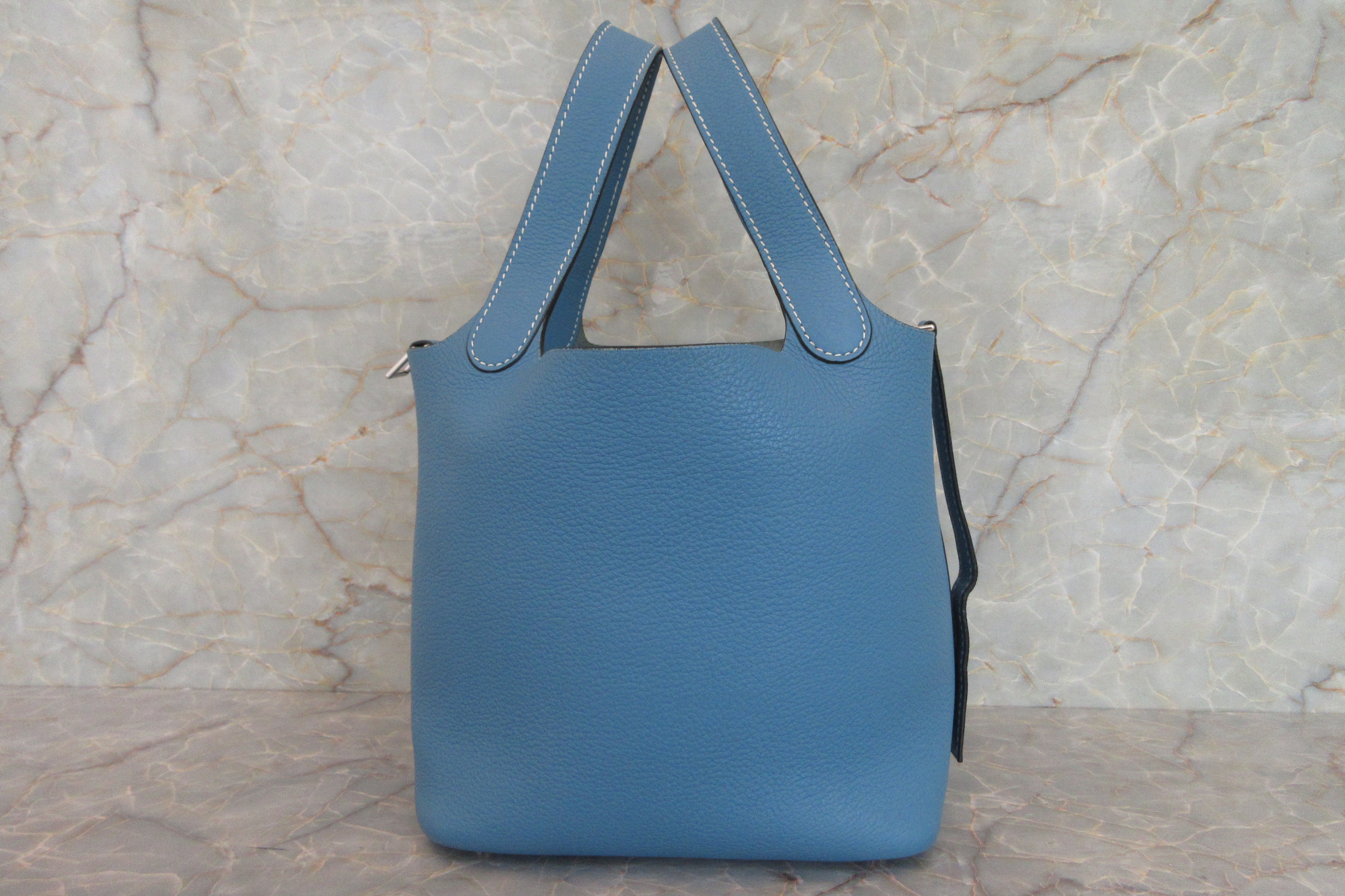 HERMES／エルメス ピコタンPM トリヨンクレマンス ブルー
