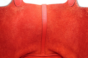 HERMES／エルメス ピコタンロックＭＭ トリヨンクレマンス ルージュクー A刻印 ハンドバッグ 700060297