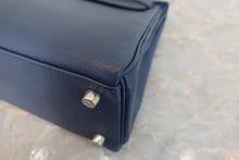 将图片加载到图库查看器，HERMES KELLY 25 Chevre myzore goatskim Blue □K刻印 Shoulder bag 600100075
