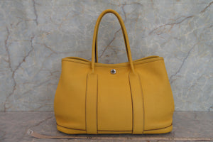 HERMES／エルメス ガーデンパーティTPM ネゴンダ ソレイユ □M刻印 トートバッグ 700080151