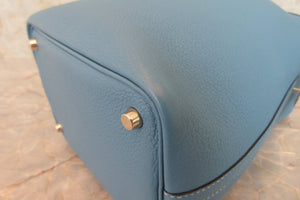 HERMES／エルメス ピコタンＰＭ トリヨンクレマンス ブルージーン □H刻印 ハンドバッグ 700030126