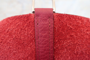 HERMES PICOTIN LOCK MM Clemence leather Ruby □N Engraving Hand bag 700050139