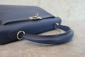 HERMES KELLY 25 Chevre myzore goatskim Blue □K刻印 Shoulder bag 600100075