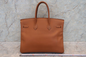 HERMES BIRKIN 35 Graine Couchevel leather Gold □A Engraving Hand bag 700040128