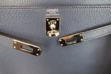 将图片加载到图库查看器，HERMES KELLY 25 Chevre myzore goatskim Blue □K刻印 Shoulder bag 600100075
