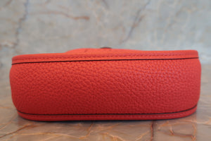 HERMES／エルメス エブリンTPM トリヨンクレマンス ルージュピヴォワンヌ D刻印 ショルダーバッグ 700080012