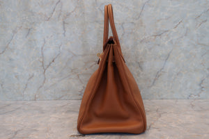 HERMES BIRKIN 35 Graine Couchevel leather Gold □A Engraving Hand bag 700040128