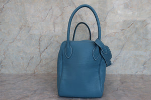 HERMES／エルメス リンディ34 トリヨンクレマンス ブルージーン T刻印 ショルダーバッグ 700060215