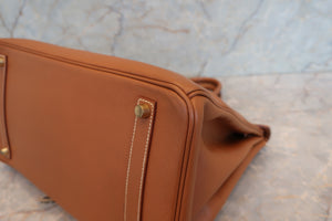 HERMES BIRKIN 35 Graine Couchevel leather Gold □A Engraving Hand bag 700040128