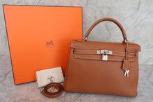 将图片加载到图库查看器，HERMES KELLY 32 Togo leather Gold □J刻印 Shoulder bag 600080015
