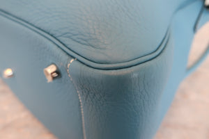 HERMES／エルメス リンディ34 トリヨンクレマンス ブルージーン T刻印 ショルダーバッグ 700060215