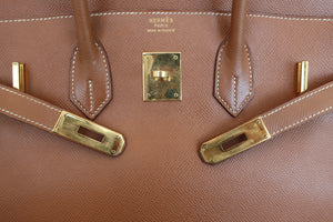 HERMES／エルメス バーキン35 クシュベル ゴールド 〇Y刻印 ハンドバッグ 700040014