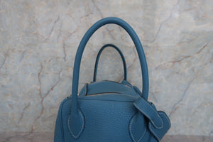 HERMES／エルメス リンディ34 トリヨンクレマンス ブルージーン T刻印 ショルダーバッグ 700060215