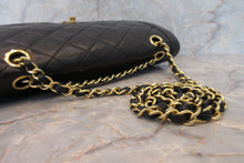 Load image into Gallery viewer, CHANEL Paris Limited Matelasse double flap chain shoulder bag Lambskin Black/Gold hadware Shoulder bag 600110194
