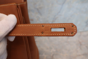 HERMES BIRKIN 35 Graine Couchevel leather Gold □A Engraving Hand bag 700040128