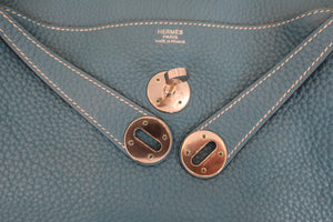 HERMES／エルメス リンディ34 トリヨンクレマンス ブルージーン T刻印 ショルダーバッグ 700060215