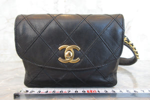 CHANEL/シャネル ビコローレウエストバッグ ラムスキン ブラック/ゴールド金具 ウエストバッグ 700070156