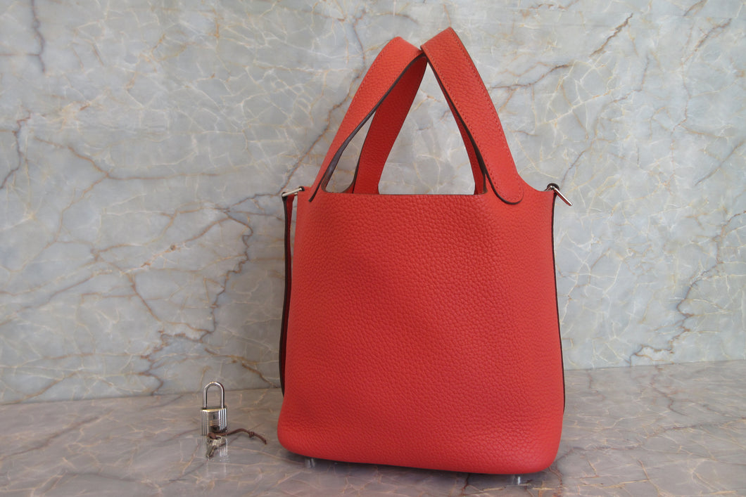 HERMES／エルメス ピコタンロックＰＭ トリヨンクレマンス ローズジャイプール R刻印 ハンドバッグ 700090033