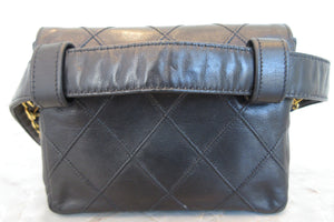 CHANEL/シャネル ビコローレウエストバッグ ラムスキン ブラック/ゴールド金具 ウエストバッグ 700070156