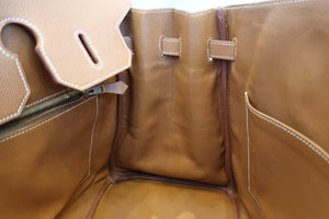 HERMES BIRKIN 35 Graine Couchevel leather Gold □A Engraving Hand bag 700040128