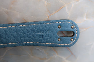 HERMES／エルメス リンディ34 トリヨンクレマンス ブルージーン T刻印 ショルダーバッグ 700060215